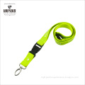 Lime Double-Layer Lanyard with Metal Oval Hook